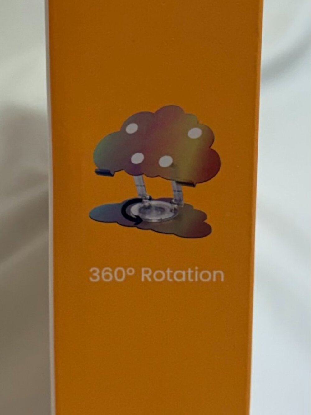 Iridescent Acrylic Laptop Stand 360 Rotating Cloud Desk Ergonomic Adjustable Ris - Picture 2 of 5
